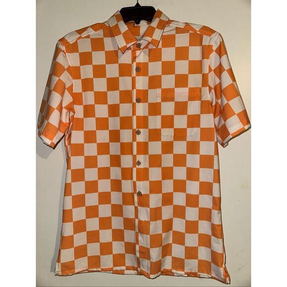 Tellum & Chop Tennessee Volunteers Vols Checkered Button Down Shirt Sz S Small N - Picture 1 of 4
